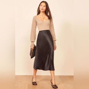 Reformation pratt silk skirt